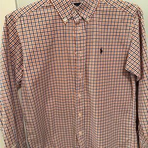 Ralph Lauren Kids Orange and Blue Checkered Shirt